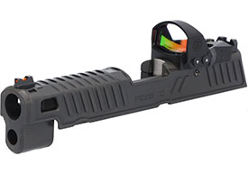 P226 ZEV 9MM 4.4" SLIDE ASSEMBLY, ROMEO1PRO W/ ZEV TECH FIBER OPTIC SIGHTS, BLACK