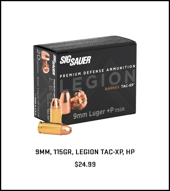 9MM, 115GR, LEGION TAC-XP, HP