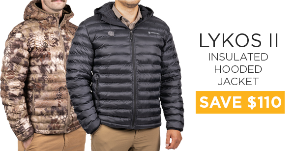 Extremely lightweight performance jacket made of synthetic material for active users. Available in Highlander Camo or Black.