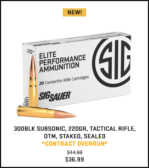 ★ 300BLK SUBSONIC, 220GR, TACTICAL RIFLE, OTM, STAKED, SEALED