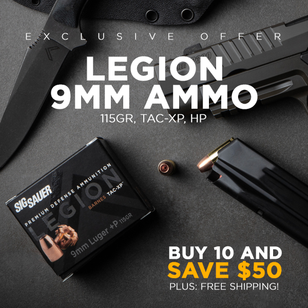 LEGION MEMBERS: Save Big on Premium LEGION 9MM Ammo!