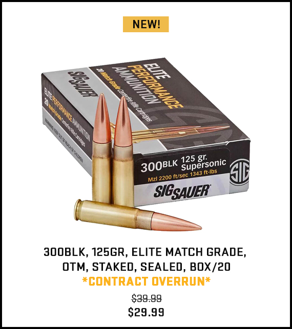 ★ 300BLK, 125GR, ELITE MATCH GRADE, OTM, STAKED, SEALED