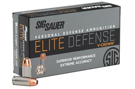 9MM, 115 Grain, Elite V-Crown, JHP 50 Count