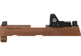 P320 CARRY/COMPACT 9MM 3.9" SLIDE ASSEMBLY, ROMEO1, COYOTE BROWN