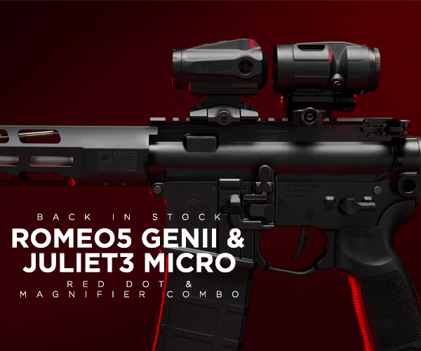 BACK IN STOCK: ROMEO5 GENII Combo Kit with a JULIET3 Micro 3X Magnifier