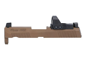 P320 X SUB-COMPACT 9MM 3.6" SLIDE ASSEMBLY, ROMEO1PRO, COYOTE BROWN