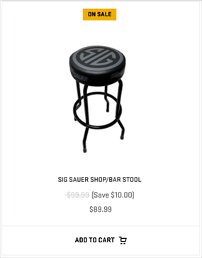 SIG SAUER SHOP/BAR STOOL