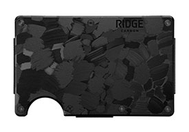 Forged Carbon Ridge Wallet with Cash Strap