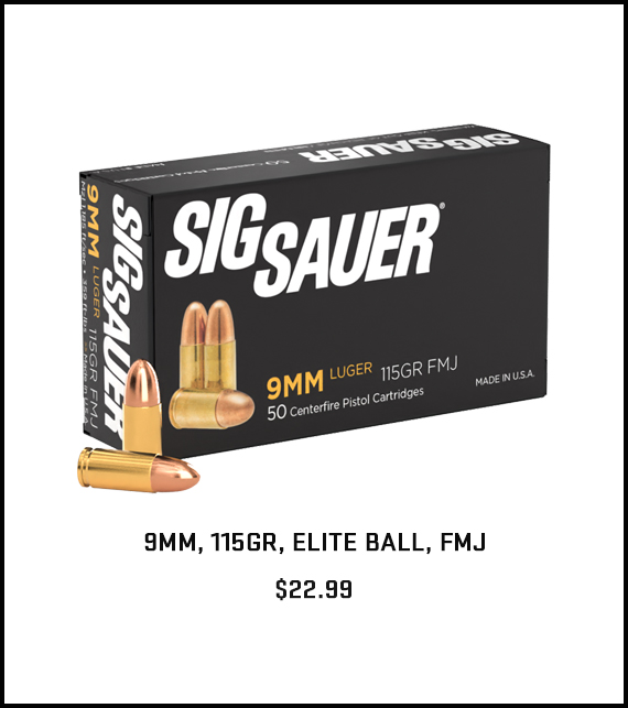 9MM, 115GR, Elite Ball, FMJ