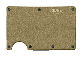 BRASS RIDGE WALLET WITH CASH STRAP AND MONEY CLIP