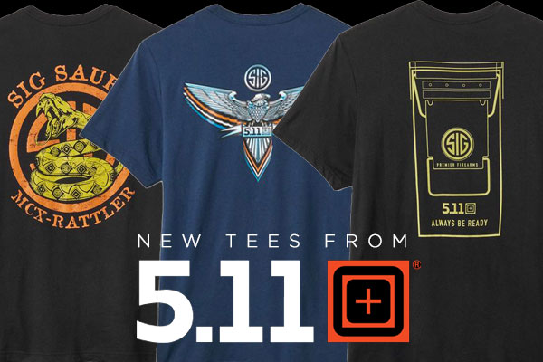JUST ADDED TO THE SIG WEBSTORE: New Tees from 5.11 Tactical