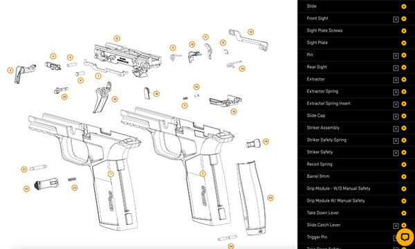 Purchase Small P365-XMACRO Parts Quickly and Easily with Our Online Tool