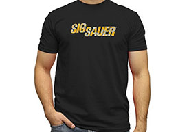 PSIG SAUER Black Men's T-shirt Hawaiian Print