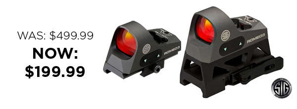Save $300 on the ROMEO3 Red Dot Sight with Free M1913 Picatinny Rail Mounts While Supplies Last