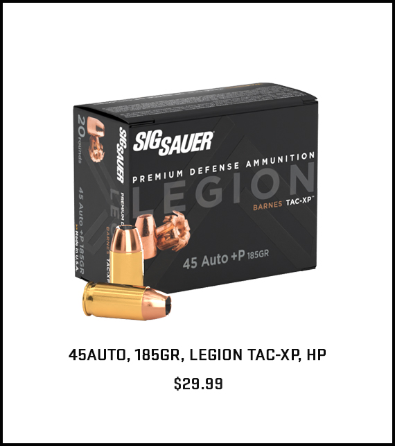 45AUTO, 185GR, LEGION TAC-XP, HP