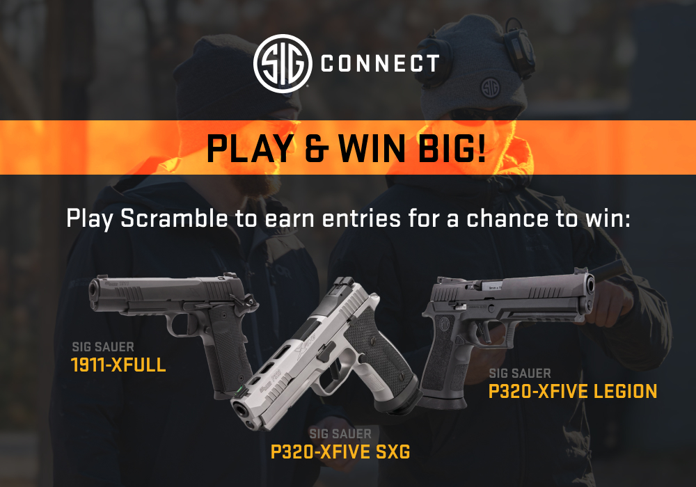 Play to Scramble on Your Next Range Trip and You Could Win One of Three SIG Pistols